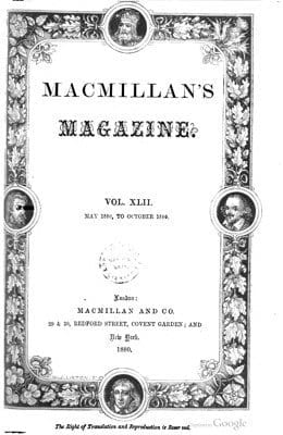 Macmillan's magazine cover 1880